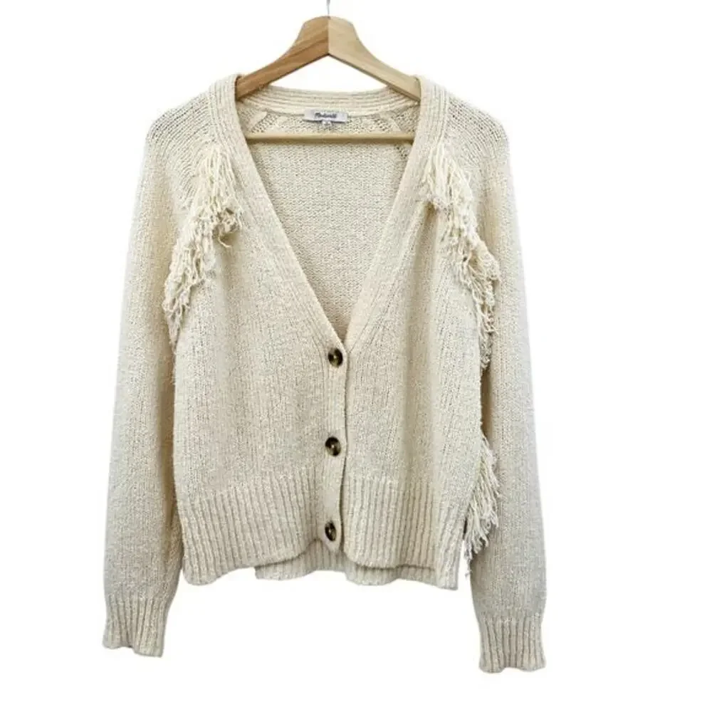 Madewell Cream‎ Fine Cardigan Sweater